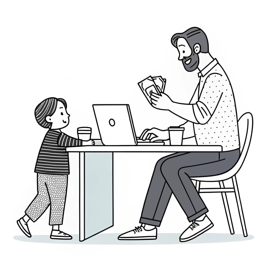 Apa és gyermek, mindennapi segítség